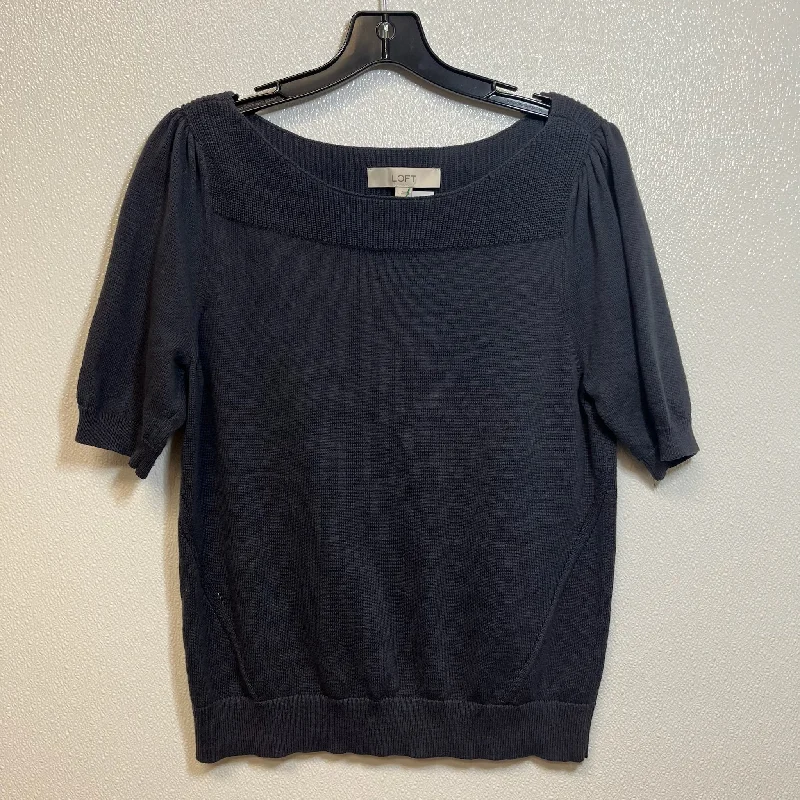 Top Short Sleeve By Loft In Slate Blue, Size: L