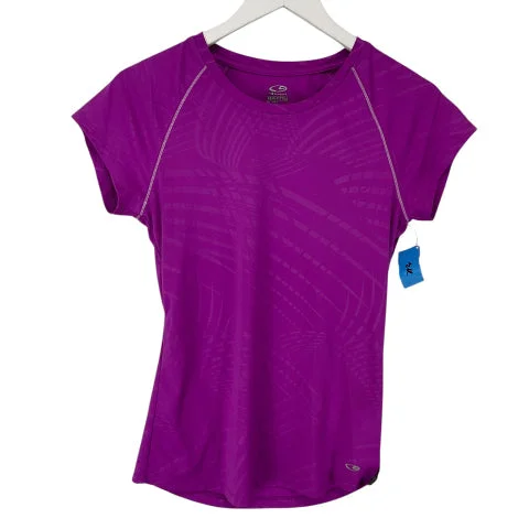 Athletic Top Short Sleeve By Champion In Purple, Size: M