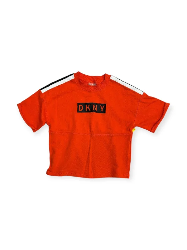 Athletic Top Short Sleeve By Dkny In Orange, Size: Xs