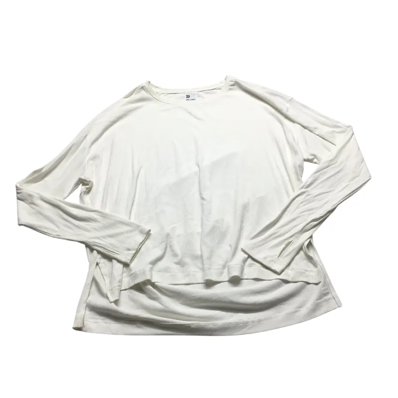 Athletic Top Long Sleeve Crewneck By All In Motion In White, Size: S