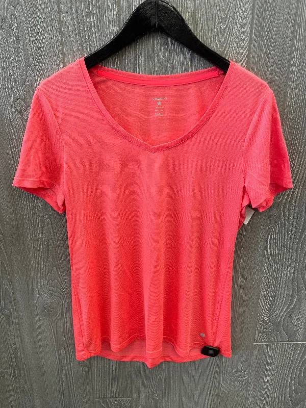 Athletic Top Short Sleeve By Clothes Mentor In Coral, Size: L