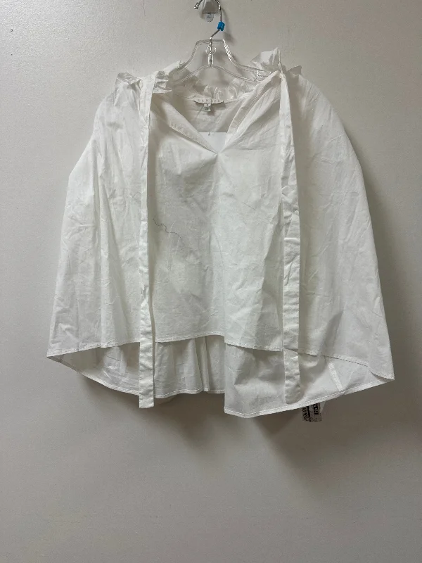 Top Long Sleeve By Karlie In White, Size: S