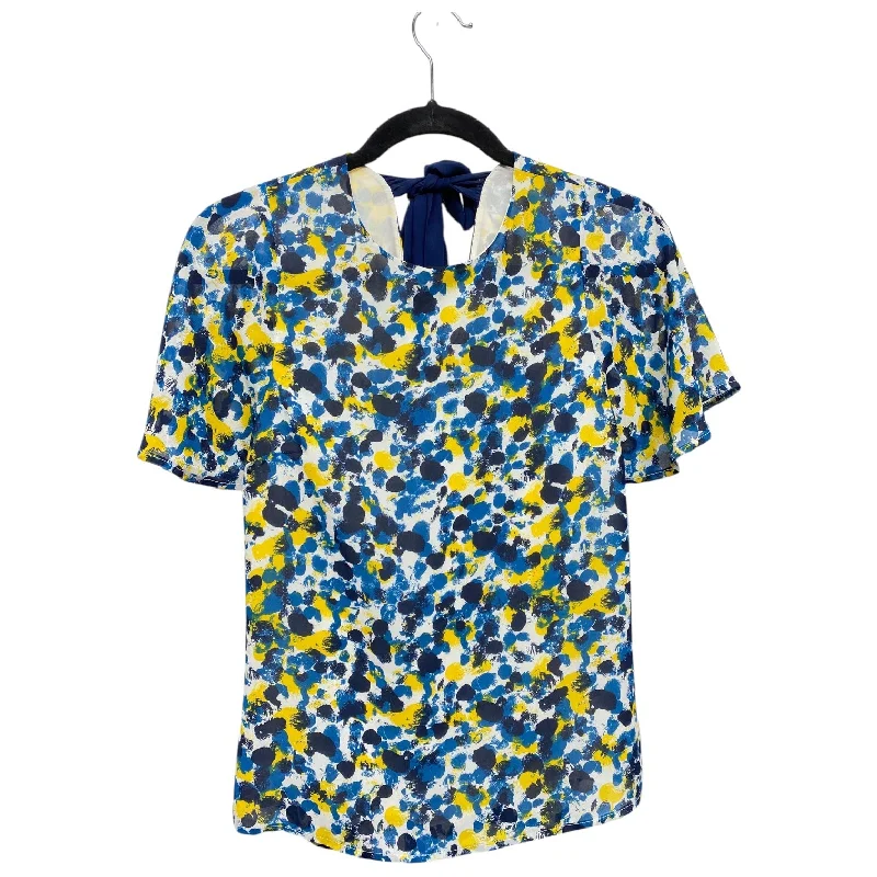 Top Short Sleeve By H&m In Blue & Yellow, Size: Small