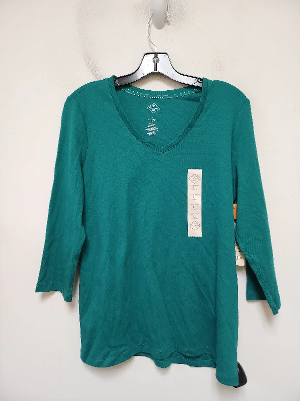 Top Short Sleeve Basic By St Johns Bay In Green, Size: L