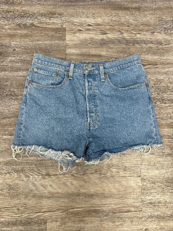 Blue Denim Shorts Levis, Size 14