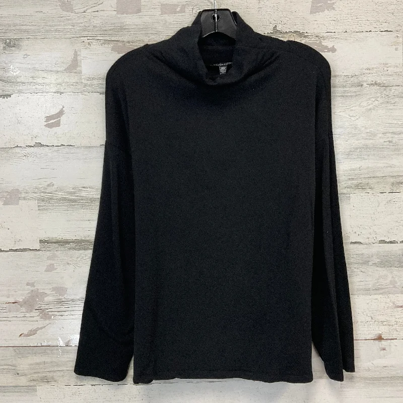 Top Long Sleeve By Eileen Fisher In Black, Size: M