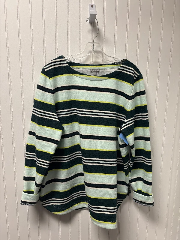 Top Long Sleeve By Talbots In Green, Size: Xl