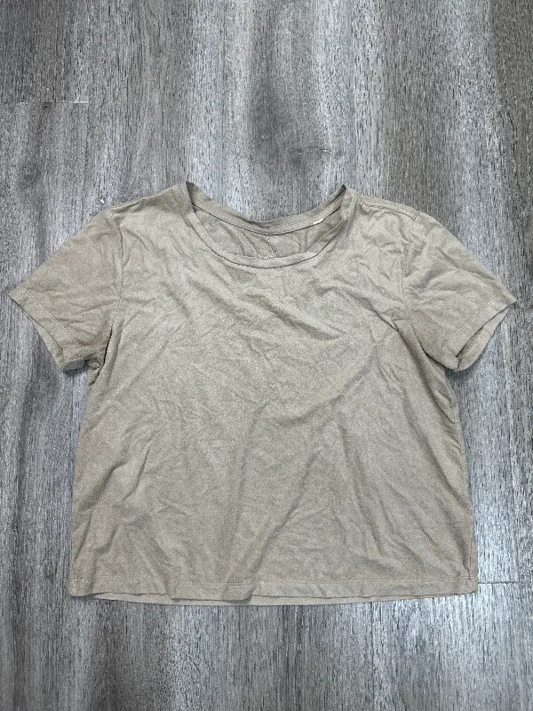 Top Short Sleeve By ME TO WE In Taupe, Size: M