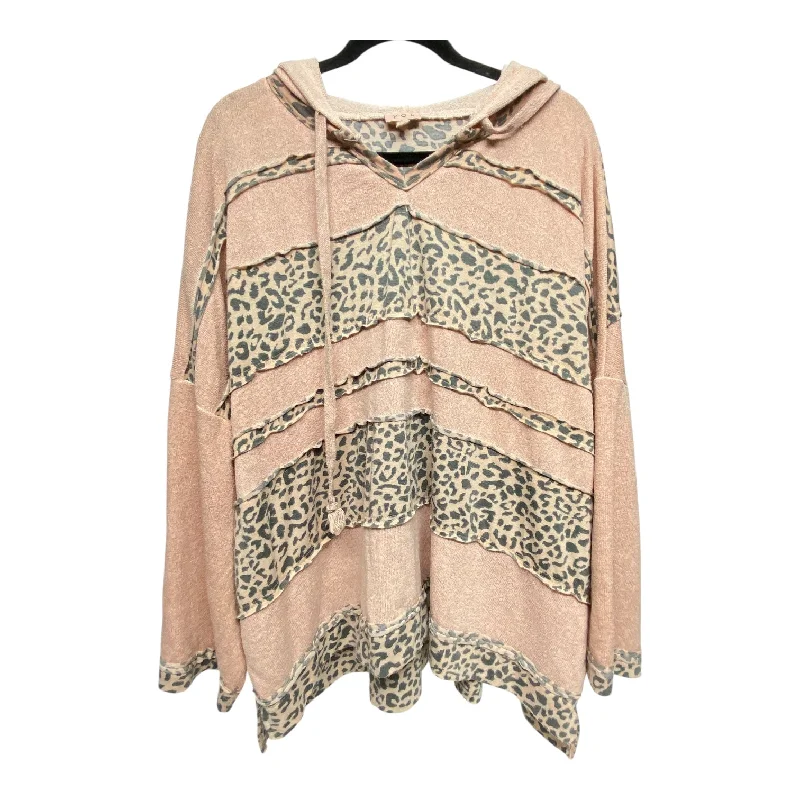 Top Long Sleeve By Pol In Pink, Size: L