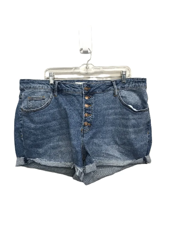 Blue Denim Shorts By Ava & Viv, Size: 22