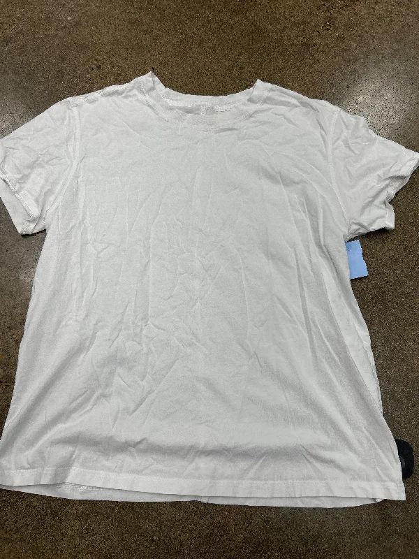 Top Short Sleeve By Lululemon In White, Size: L