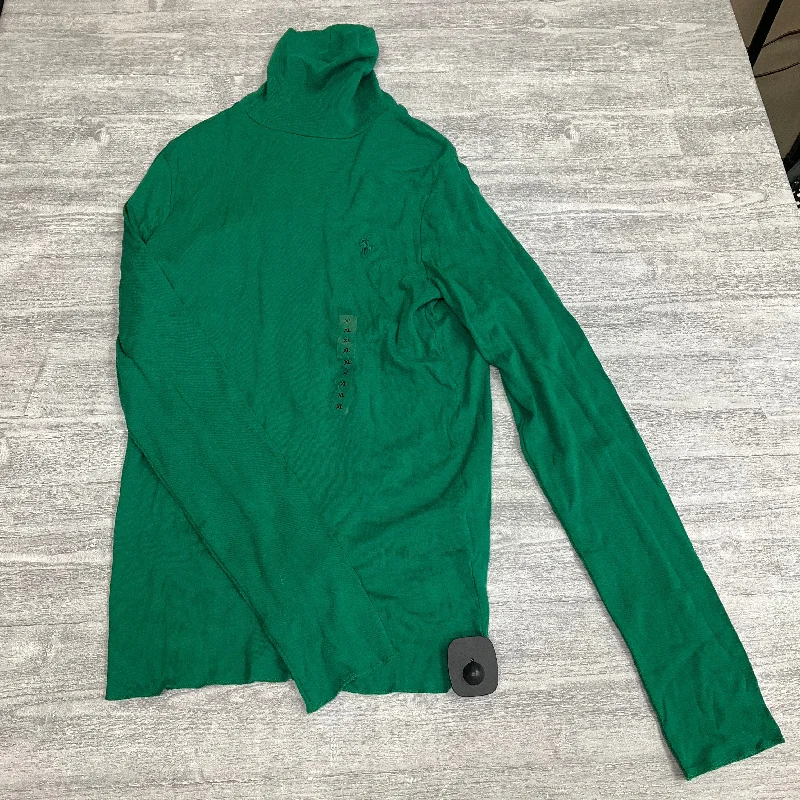 Top Long Sleeve By Ralph Lauren Blue Label In Green, Size: Xl