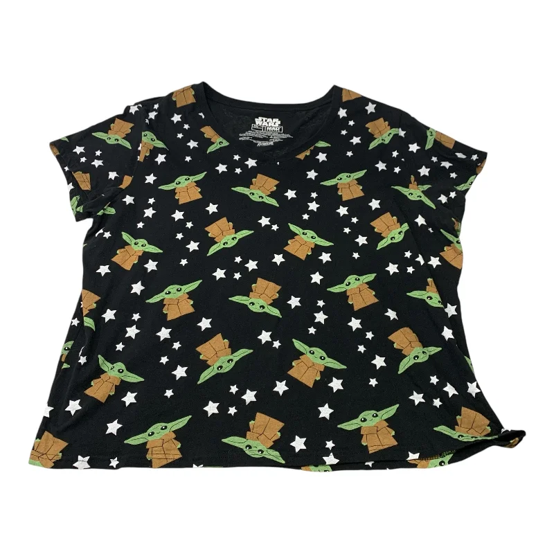 Top Short Sleeve By Clothes Mentor In Black, Size: 3x