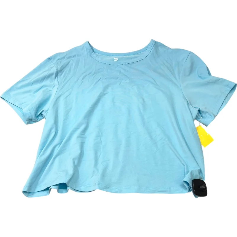 Athletic Top Short Sleeve By All In Motion In Aqua, Size: M