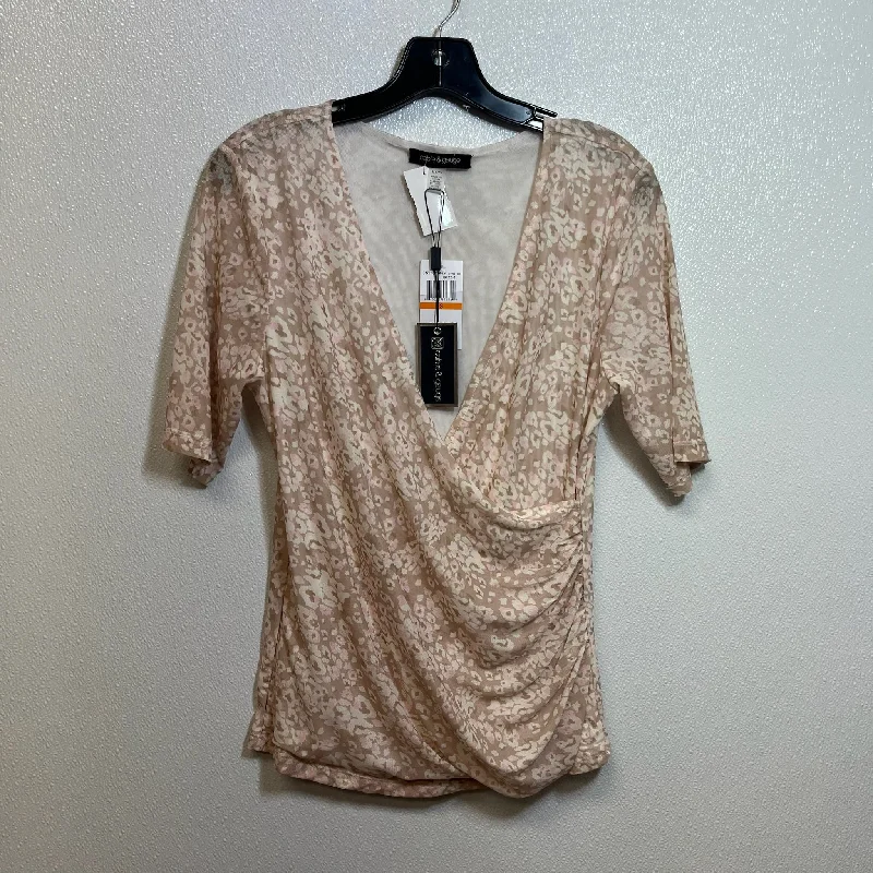 Top Short Sleeve By Cable And Gauge In Leopard Print, Size: S