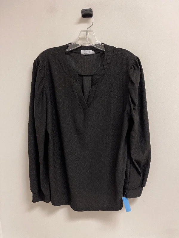 Top Long Sleeve By Clothes Mentor In Black, Size: 2x