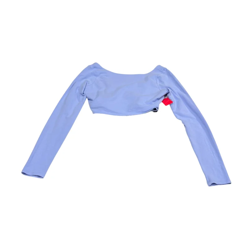 Athletic Top Long Sleeve Crewneck By Forever 21 In Blue, Size: M