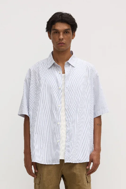 Alec Poplin Stripe Short Sleeve Shirt