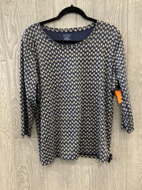 Top 3/4 Sleeve By L.l. Bean In Navy, Size: Xl