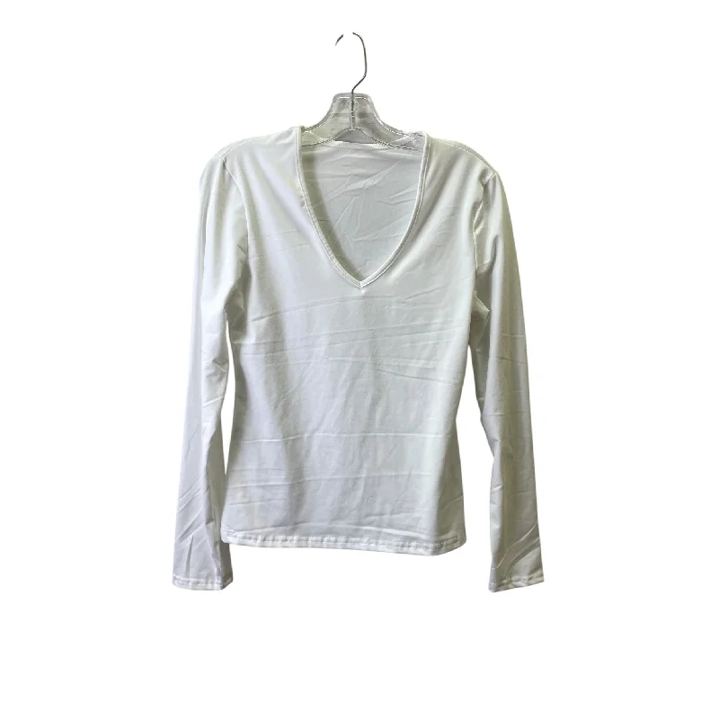 TOP LS BASIC by SHEIN In WHITE, Size: L