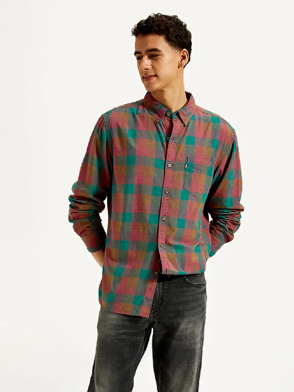 Men's Checkered Slim Fit Shirt