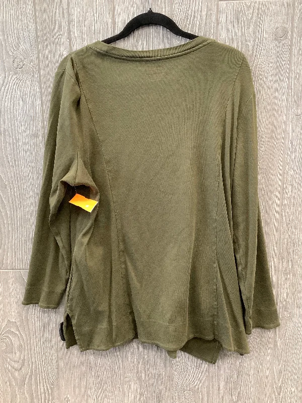 Top Long Sleeve By Chicos In Green, Size: Xl