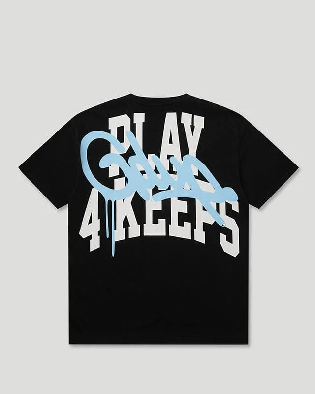 Play 4 Keeps T-Shirt Black/Blue Refined Men's Hand