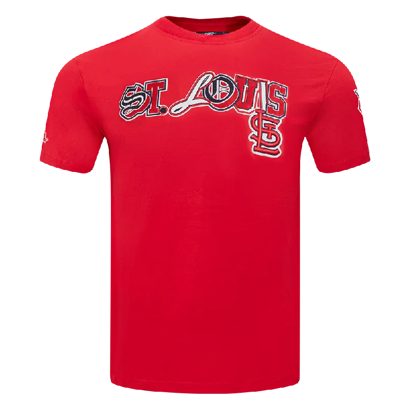 MLB ST. LOUIS CARDINALS CITY RANSOM MEN'S SINGLE JERSEY TEE (RED) Cclassic Men's Tweed