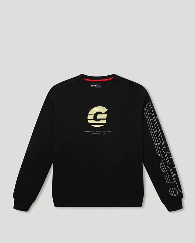 G Sportsman Long sleeve T-Shirt Black/Yellow Laid