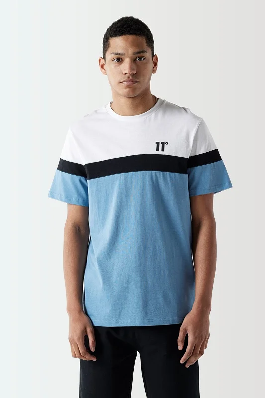 Triple Panel T-Shirt - Shadow Blue / White / Black Modern Men's 