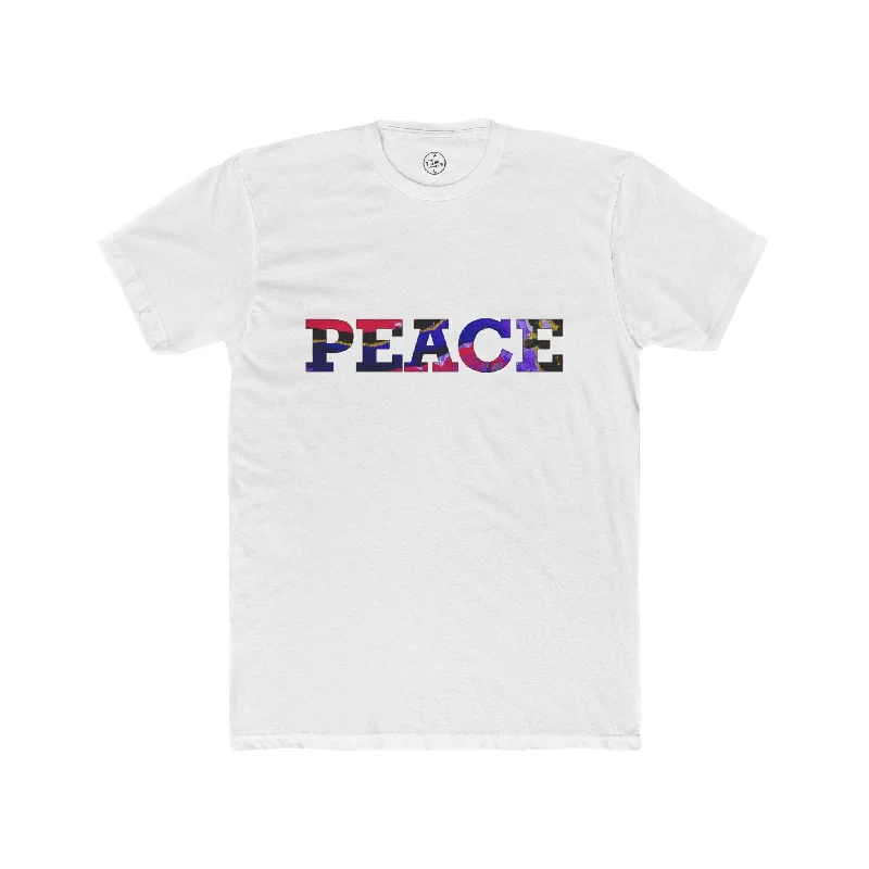 Jumper Maybach®'s Cotton Candy Rose "PEACE" Men's Cotton Crew Tee Confident Men's Power