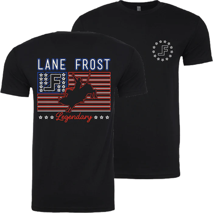 Lane Frost "Neon Patriot" T-Shirt Trendy Men's Oversized