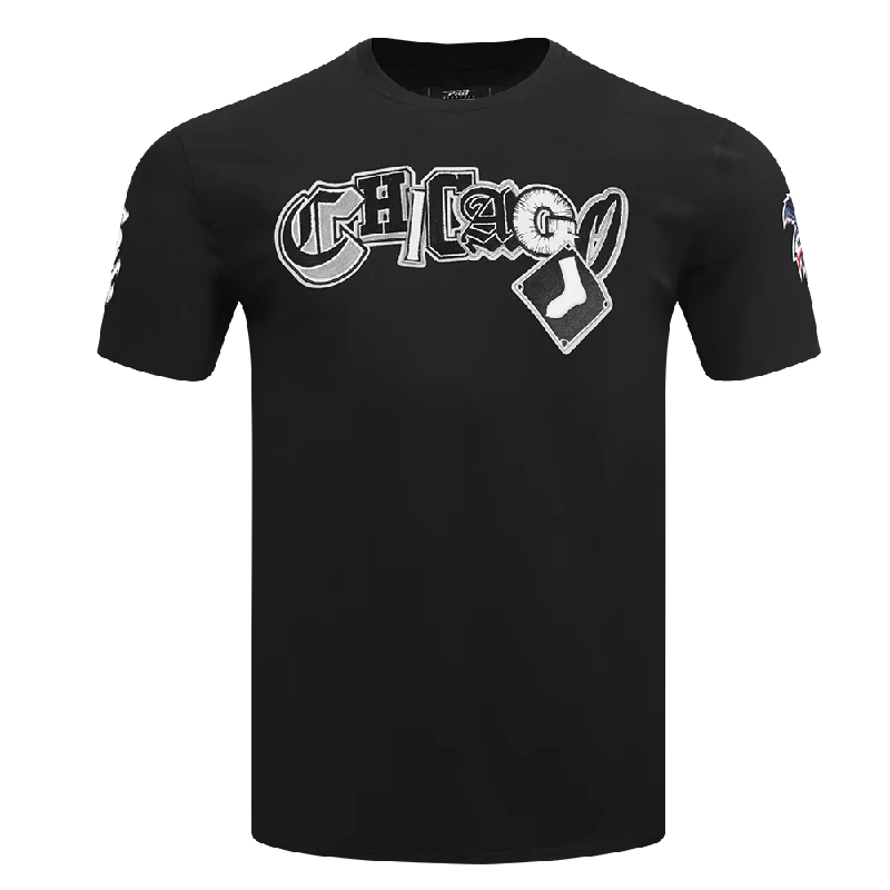 MLB CHICAGO WHITE SOX CITY RANSOM MEN'S SINGLE JERSEY TEE (BLACK) Unique Men's Upcycled