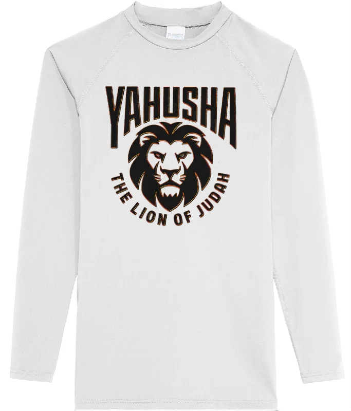 Yahusha-The Lion of Judah 02-01 Designer AWDis Just Cool Long Sleeve Unisex T-shirt Sophisticated Men's French