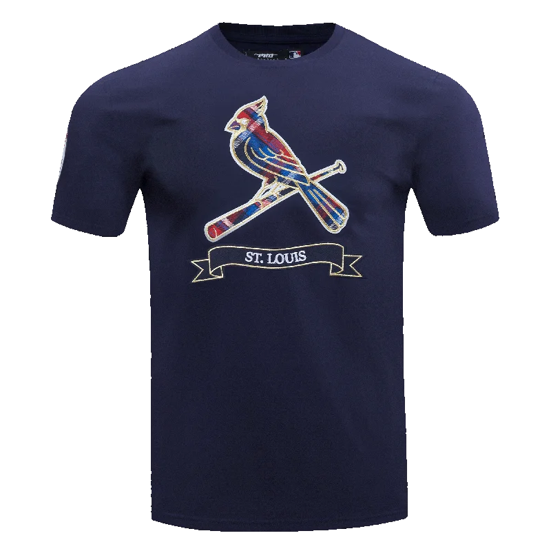 MLB ST. LOUIS CARDINALS PRO PREP SINGLE JERSEY MEN'S TEE (MIDNIGHT NAVY) Monochromatic All