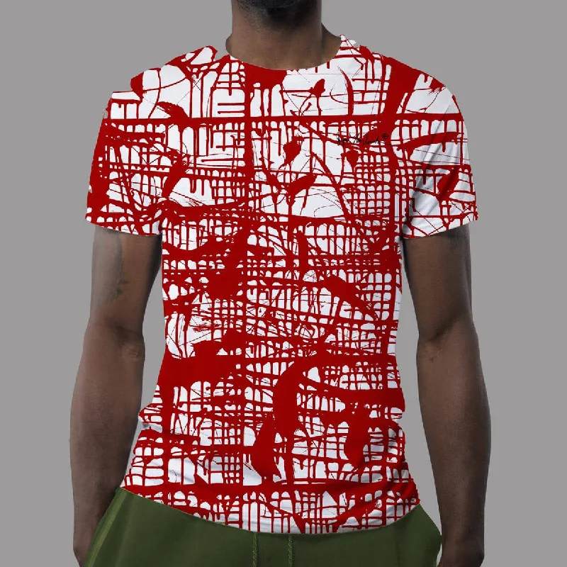 Red Matrix, MEN'S T-Shirt by Jumper Maybach® Trendy Men's Scandinavian