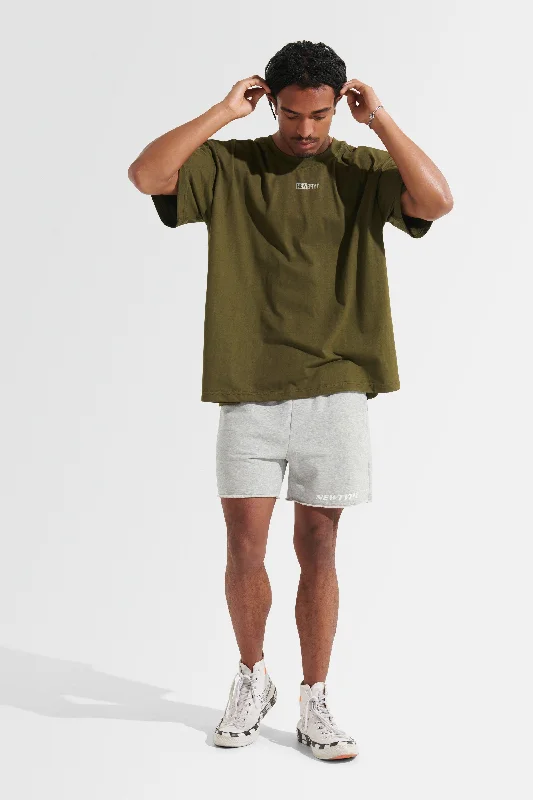 Statement Oversized Tee - Army Green Trendy Men's Scandinavian