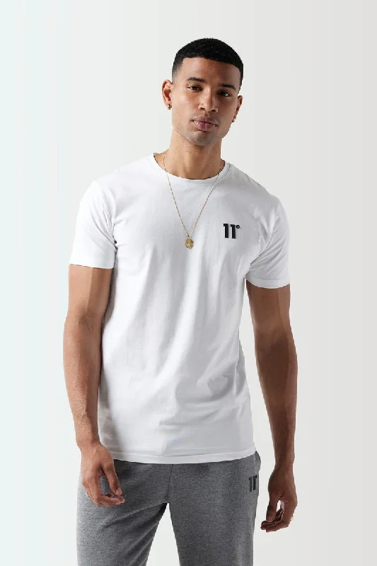 Core Muscle Fit T-Shirt - White Stylish Men's Tropical 