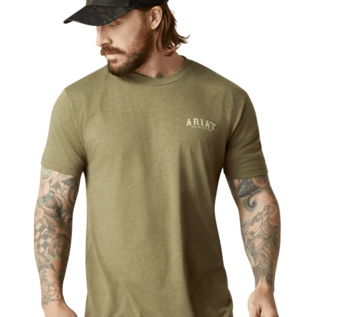 Ariat Western Vertical Flag Tee Practical Men's Multi