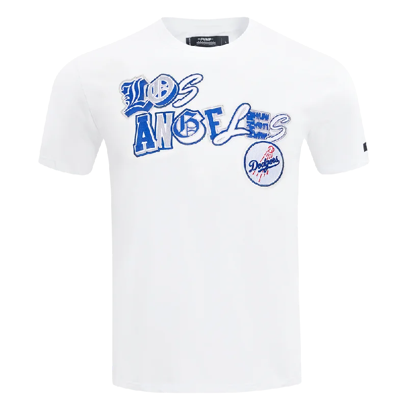 MLB LOS ANGELES DODGERS CITY RANSOM MEN'S SINGLE JERSEY TEE (WHITE) Hip Men's Retro