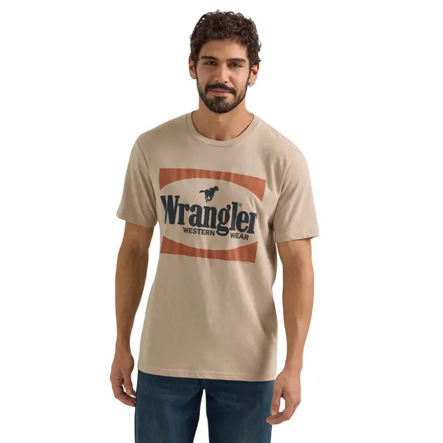 Wrangler Trench Coat Heather Graphic Tee Artistic Men's Hand