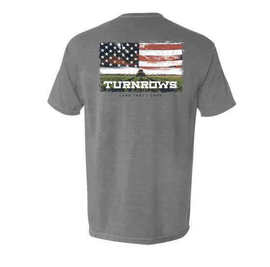 Turnrows Land That I Love Tee Cool Men's Distressed