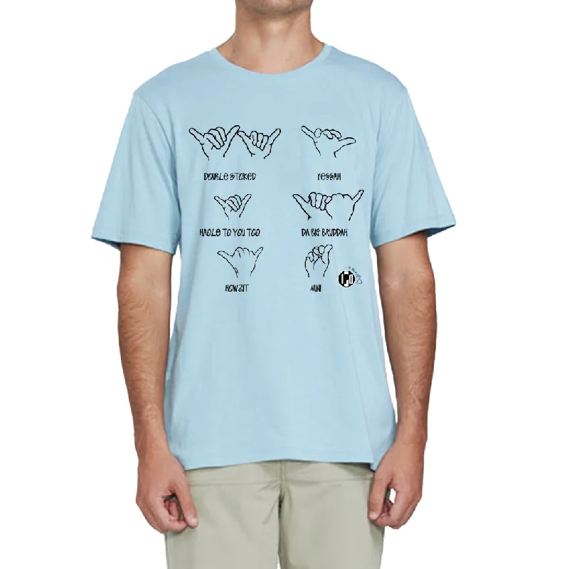 Multiple Shakas Hawaii Tee Modern Men's Tech