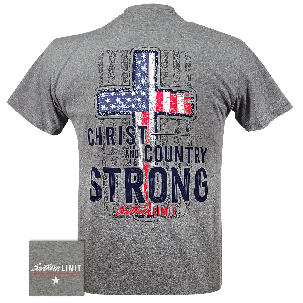 Southern Limit "Christ Strong" Tee Earthy Men's Sustainable 