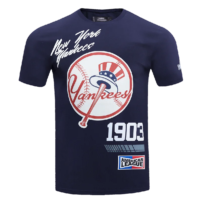 MLB NEW YORK YANKEES FAST LANE SINGLE JERSEY MEN'S TEE (MIDNIGHT NAVY) Practical Men's Quick