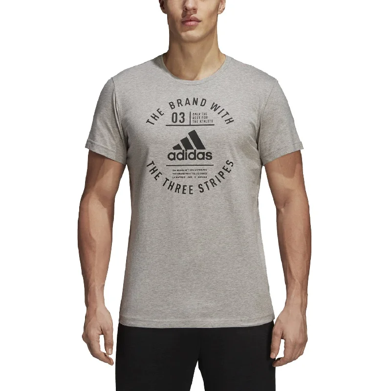 Adidas Emblem Tee Medium Grey Heather DI0286 Sleek Men's Contemporary 