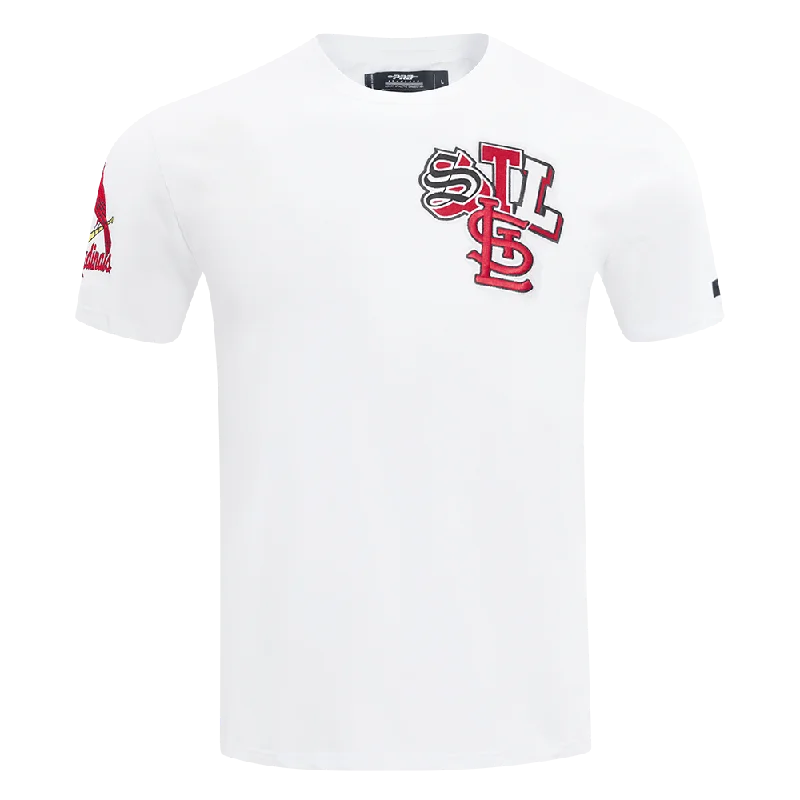 MLB ST. LOUIS CARDINALS CITY RANSOM MEN'S SINGLE JERSEY TEE (WHITE) Earthy Men's Sustainable 