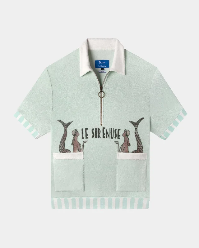 'Le Sirenuse' Half-Zip Cabana Mint Streetwear Style