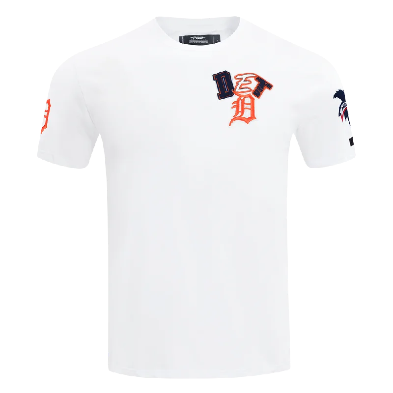 MLB DETROIT TIGERS CITY RANSOM MEN'S SINGLE JERSEY TEE (WHITE) Masculine Men's 