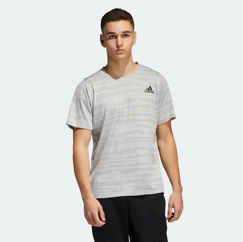 Adidas FreeLift Engineered Heather Tee Multi Solid Grey EB8007 Elegant Men's Cashmere